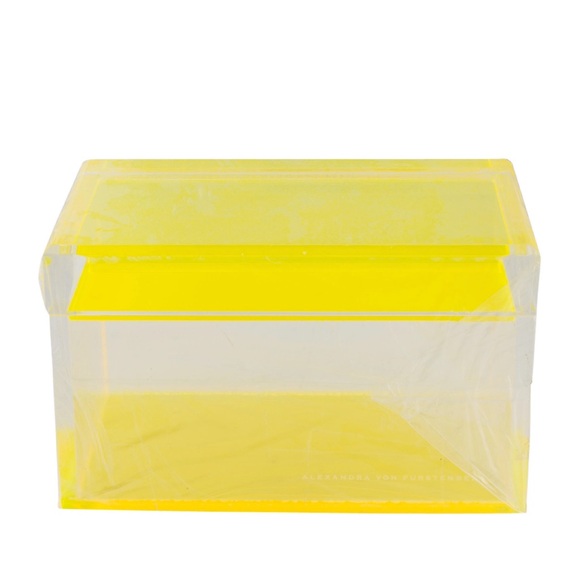 Yellow and clear acrylic Alexandra von Furstenberg small Treasure box - Picture 2 of 2